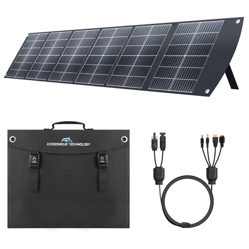 Ecosonique Portable Solar Panel for Power Stations, Foldable & Lightweight 200W