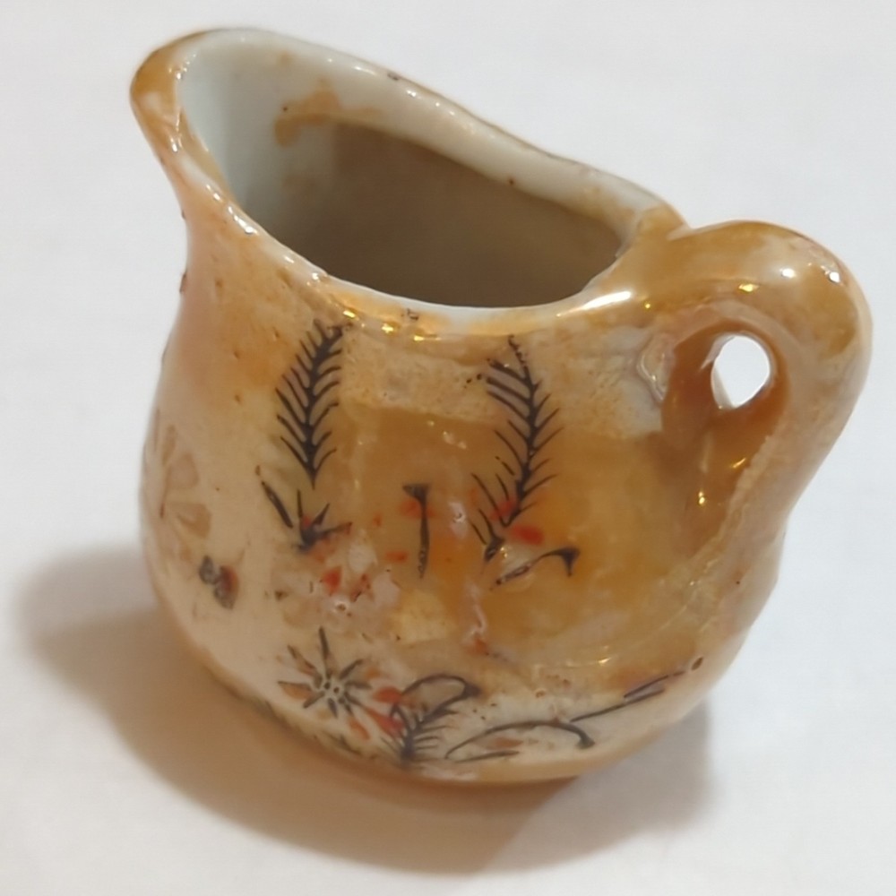 Vintage Ceramic Miniature Jug Peach Luster Mini