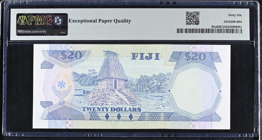 Fiji $20 1992 P95a PMG 66 EPQ