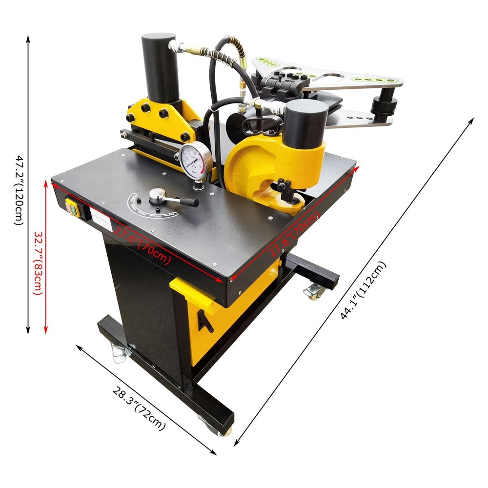 110V 200-Type Electric Multi-functional 5-in-1 Busbar Processing Machine 0°-90°