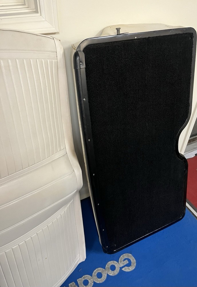 69 Camaro Orig Rear Fold Down Back Seat Coupe or Convert 2 pc Std White nice!