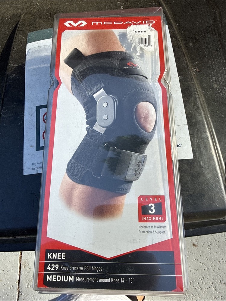 McDavid Knee lvl3 Brace Medium 422 Dual Disk Hinges High Performance Neoprene