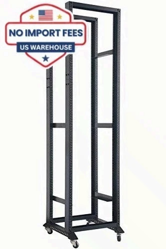 Raising Electronics 42U 4 Post Open Frame 19'' Data Network It Server/Audio Rack
