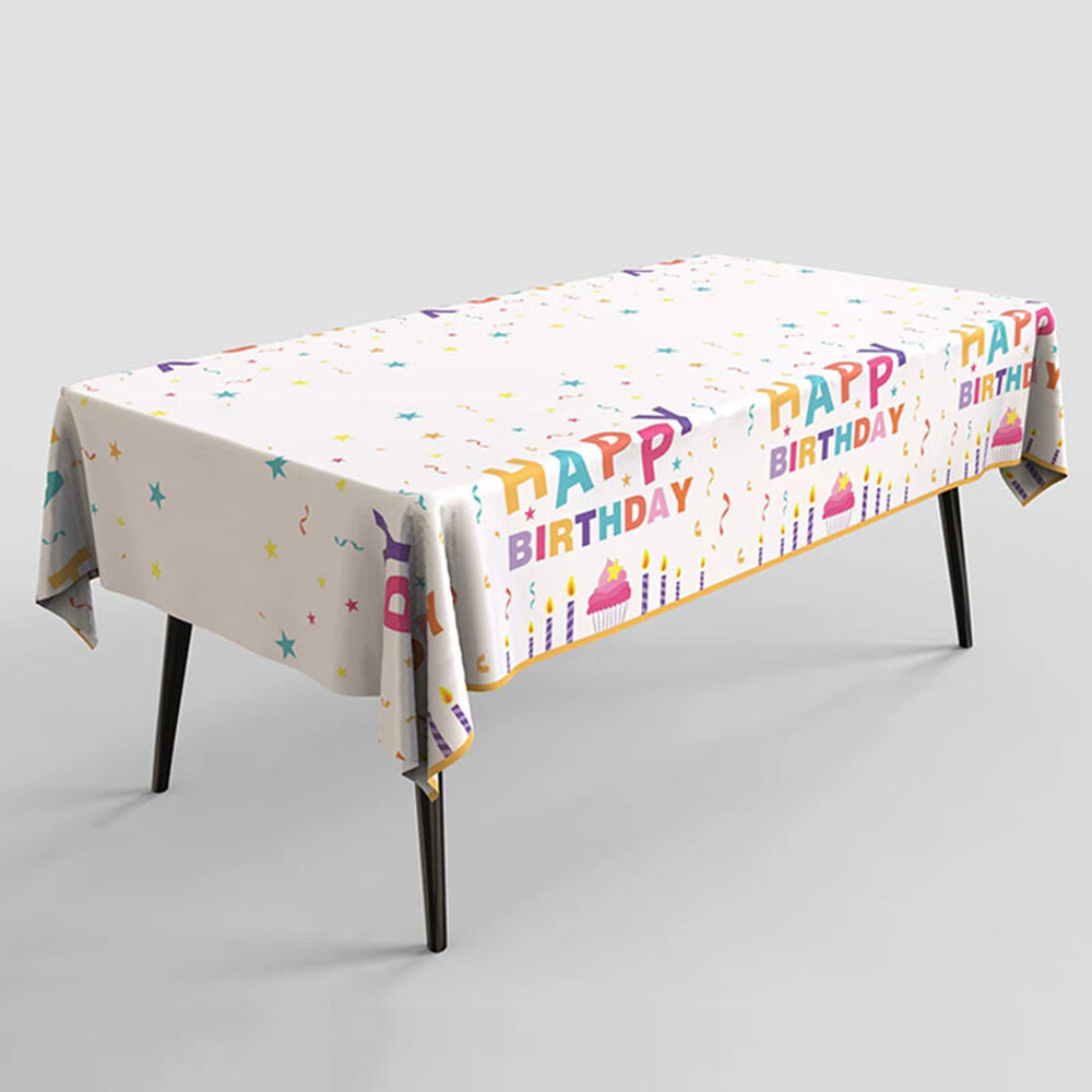 1/2PCS Plastic Rectangular Tablecloth Table Covers for Birthday Party 137*183cm❥