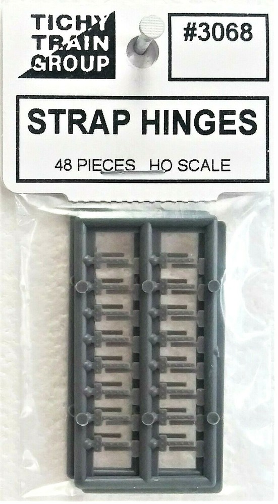 HO Scale Tichy Train Group 3068 Strap Style Hinges pkg (48)