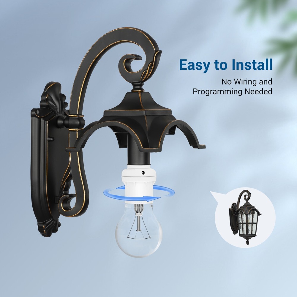 DEWENWIL 6 Pack Light Sensor Socket Dusk to Dawn Sensor Socket Light Bulb Socket