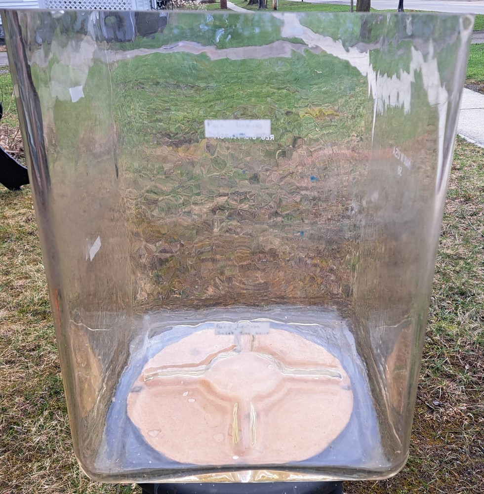 Vntg Large Pyrex Rectangular Glass Container, 19" x 15" x 14.5" UNUSUAL & COOL!