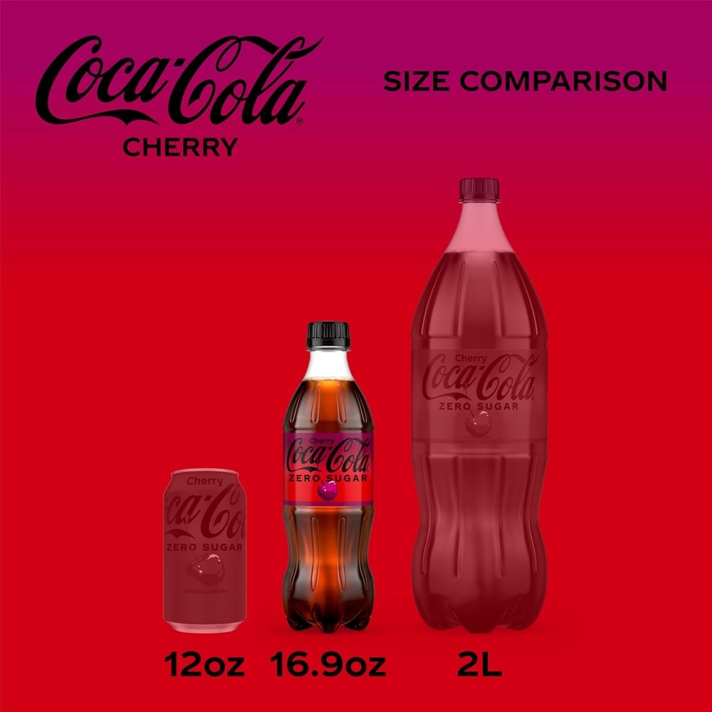 Sugar Cherry Diet Soda Soft Drink, 16.9 fl oz, 6 Pack