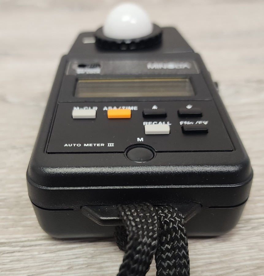Minolta Auto Meter III 3 Handheld Light Exposure Meter With Case Tested Working
