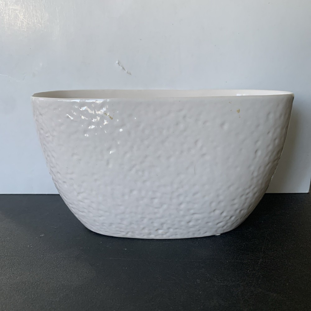 4.5” x 8” Oval White Planter