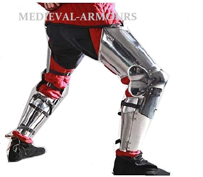 Medieval Full Leg Armor Functional Men Armor Silver