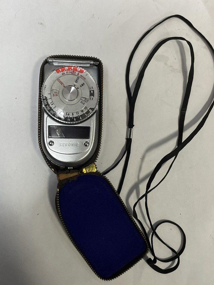 Vintage Sekonic Auto-Leader Light Meter Model 38 with Box & Strap