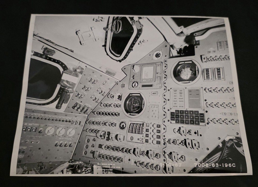 Apollo 7 Control And Instrument Panel Apollo Guidance ComputerOriginal 8x10 NASA