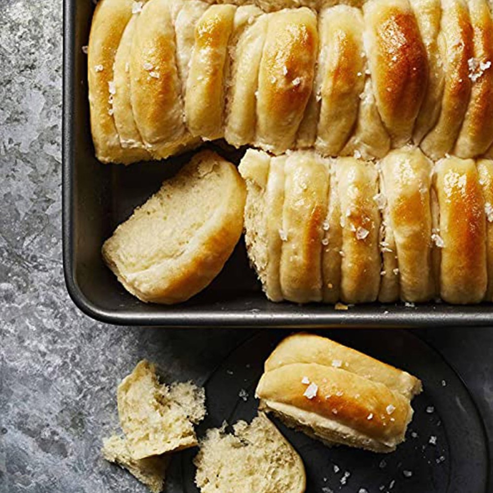 Heavy Roasting Pan Set 2 PCS 11/8.6 inch Nonstick Rectangular Deep Pans