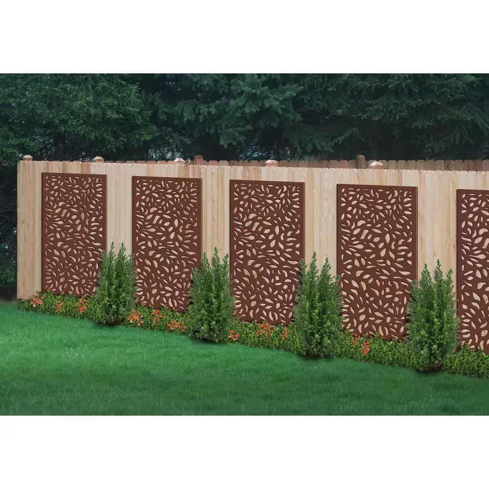 Evergreen 6 Ft. X 3 Ft. Espresso Recycled Polymer Decorative Screen Panel, Wall