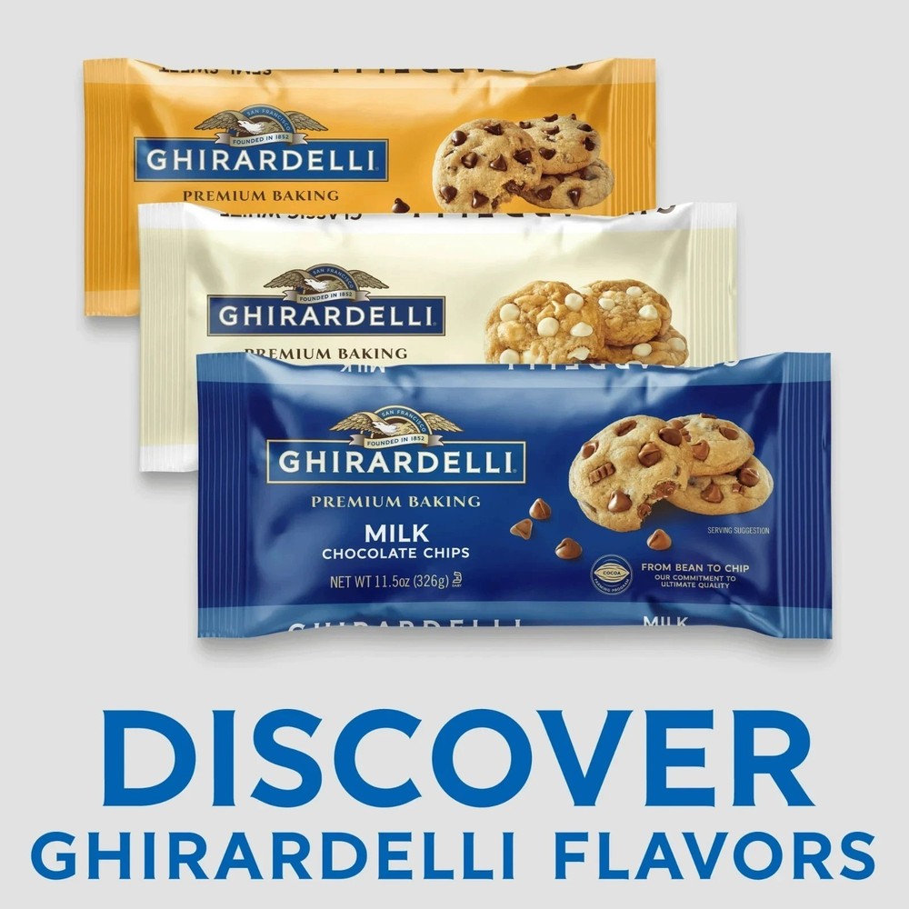 GHIRARDELLI Premium Baking Milk Chocolate Chips 11.5oz 2 PACK