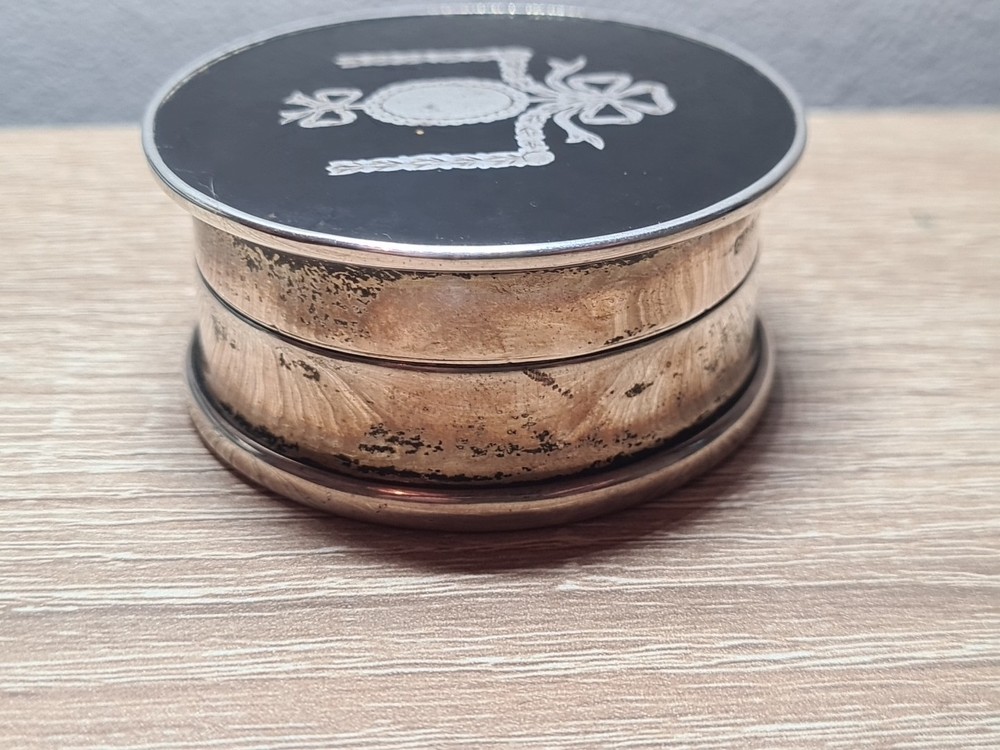 Sterling Silver Pill/Powder Box Art Deco