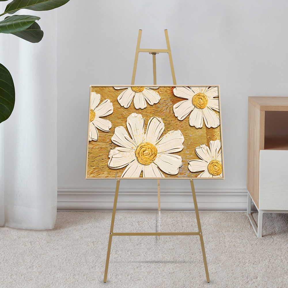 2pack Gold Wedding Easel Stand Drawing Poster Display Adjustable Angle Height
