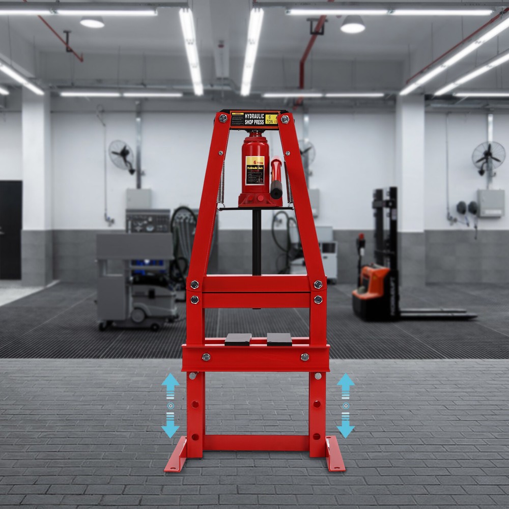 6 Ton Hydraulic Shop Press with Press Plates A-Frame Benchtop Press Stand Tools