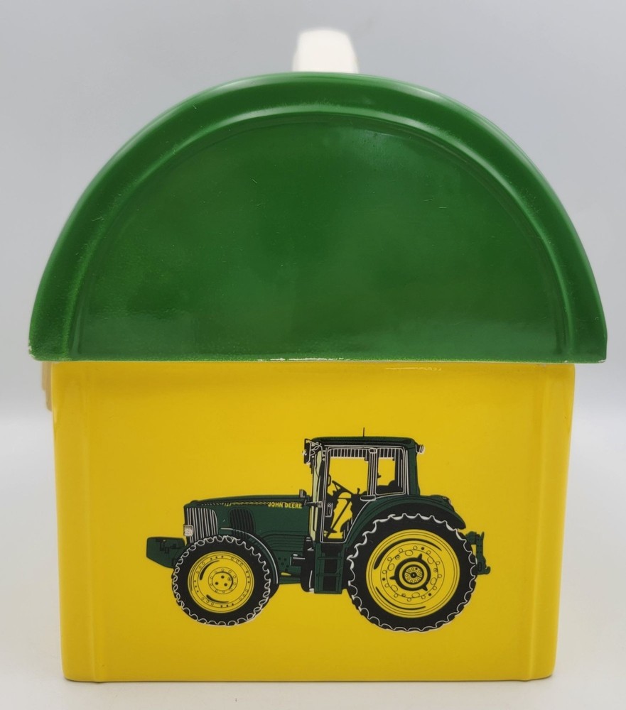 John Deere Cookie Jar Lunchbox With Tractor Design & Handle Gibson