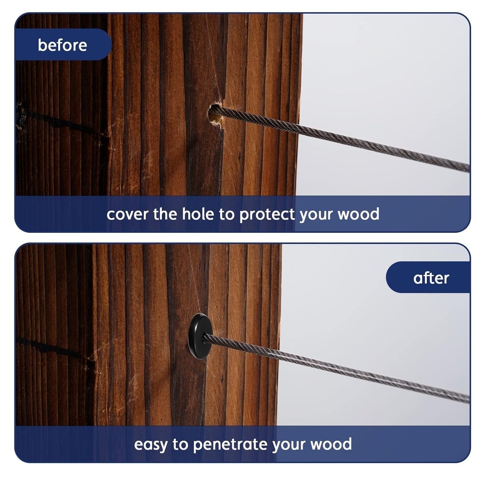 20-Pack 30-Degree Angle Protective Sleeves Cable Railing Corner Protector