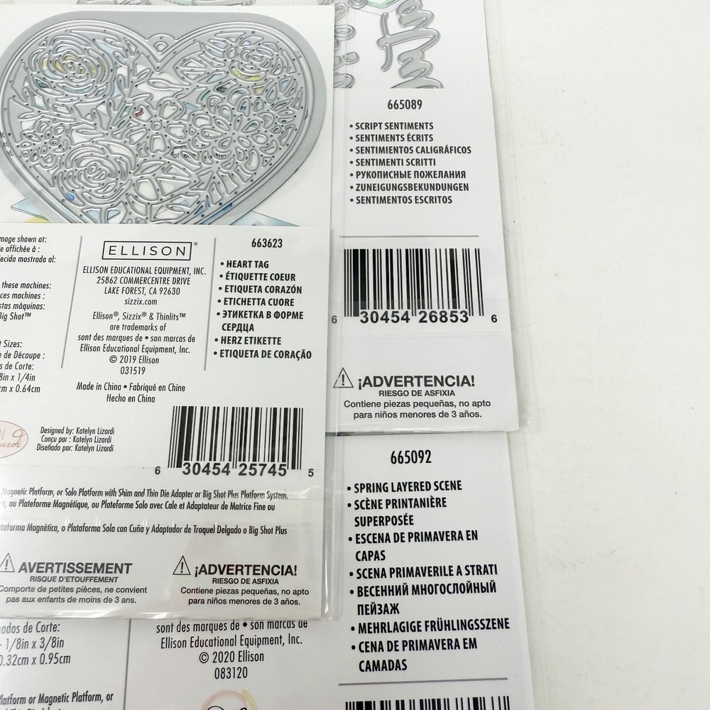 Sizzix Thinlits Love Celebration Cutting Dies Bundle Scrapbooking NEW