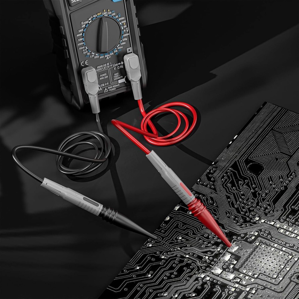 8-Piece Multimeter Leads Kit with Alligator Clips for Electronics Repair