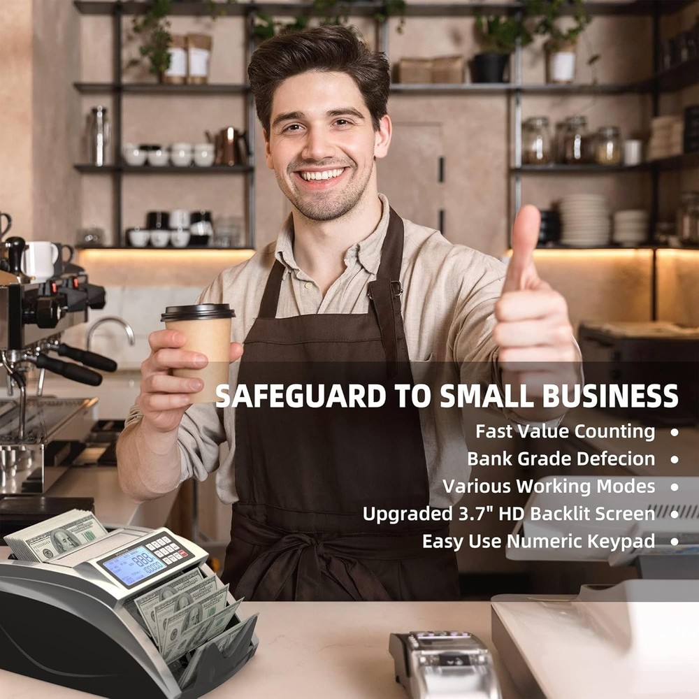 USD/EUR Bill Counter Machine with 4 Detection Methods