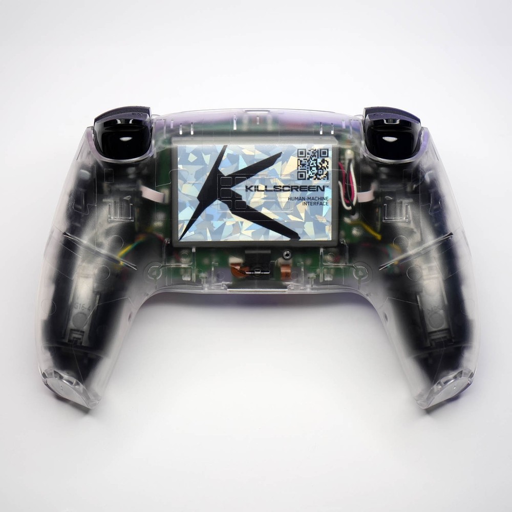 Killscreen Retro Clear PS5 Controllers Pro DualSense Red Blue Green Yellow