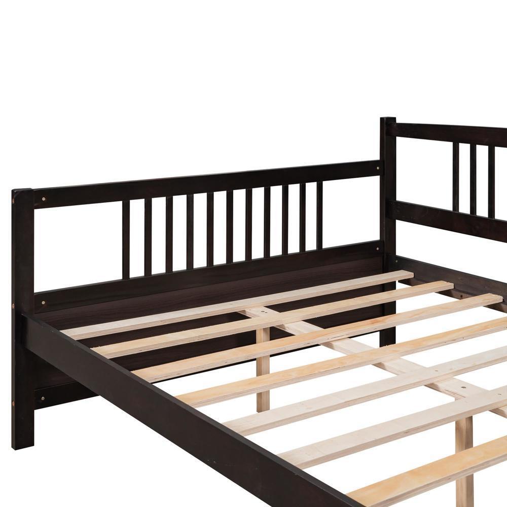Full Size Daybed with Support Legs Espresso