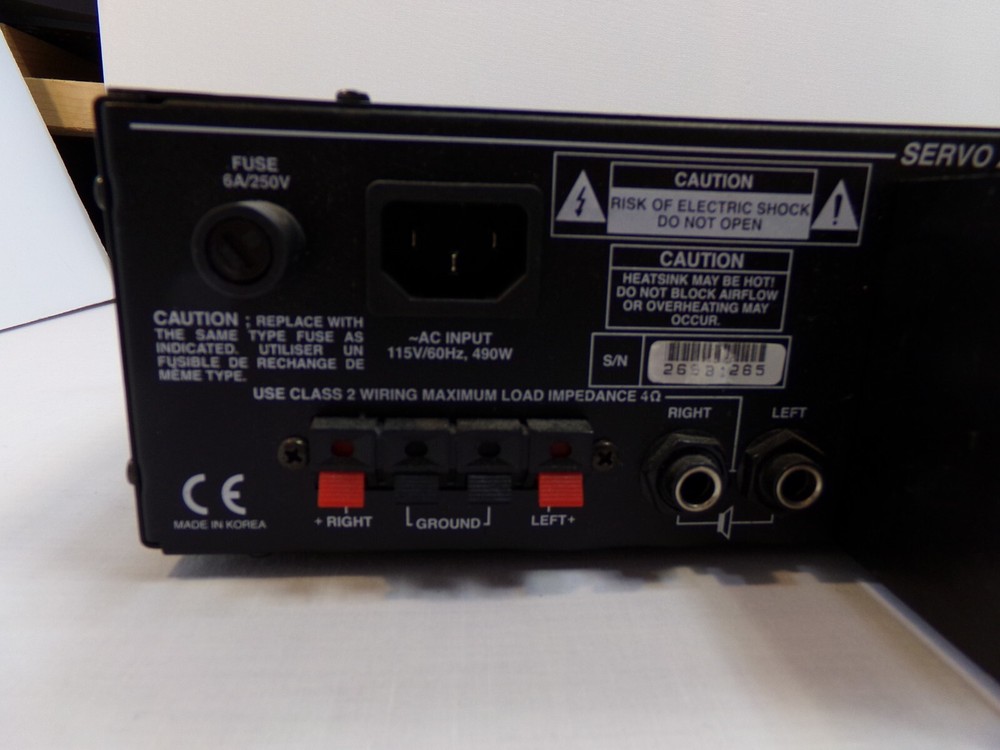 Samson Servo 260 Studio Power Amplifier 130W Stereo