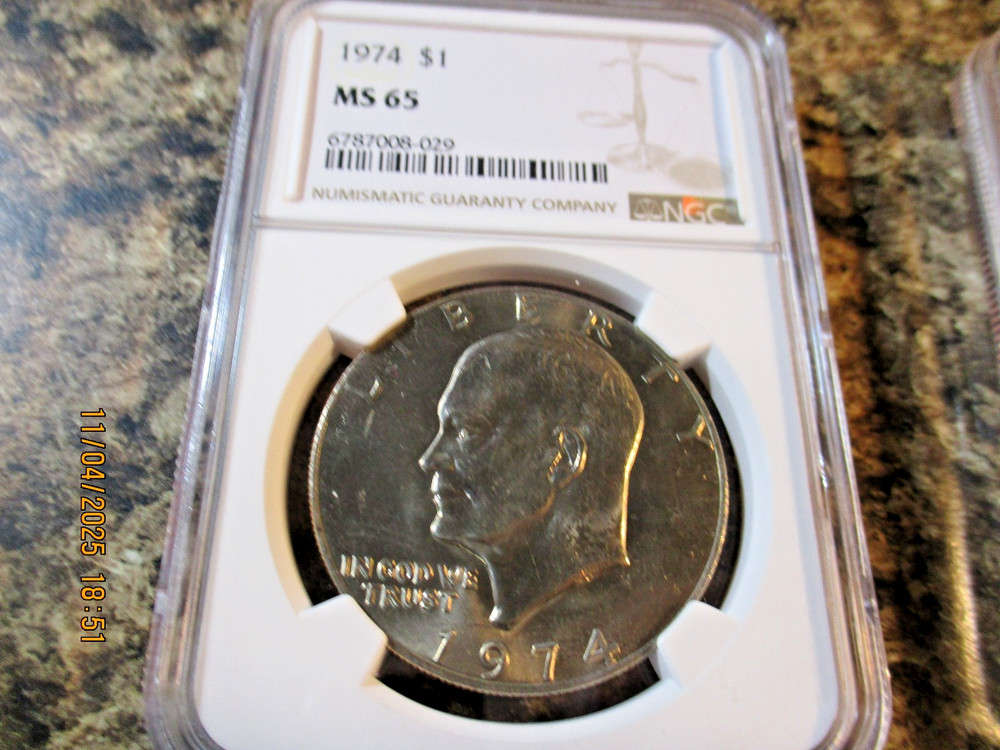 1974 EISENHOWER $1 NGC MS 65      029