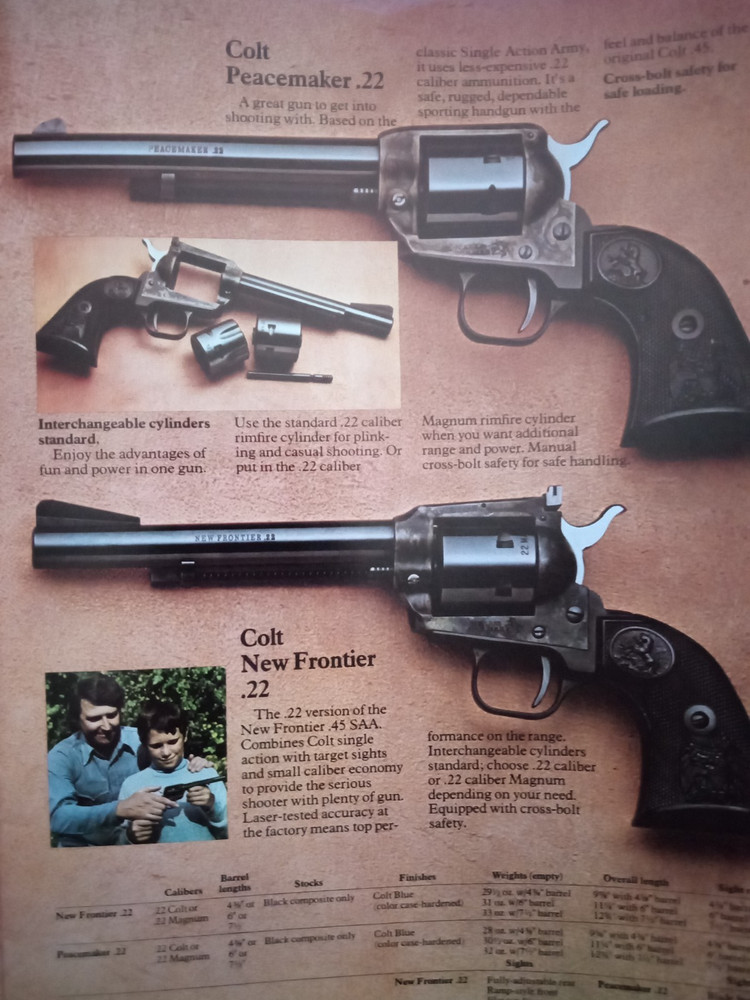 COLT FIREARMS 1976 19 PAGE COLOR CATALOG DRAGOON PEACEMAKER PYTHON 1851 NAVY