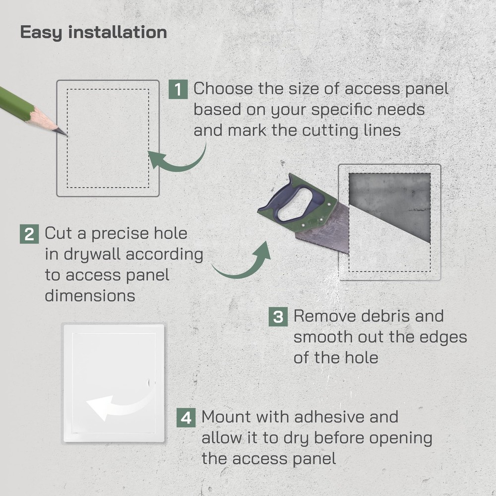 10'' x 12'' Inch Metal Access Panel - Easy Access Doors - Access Panel for Dr...