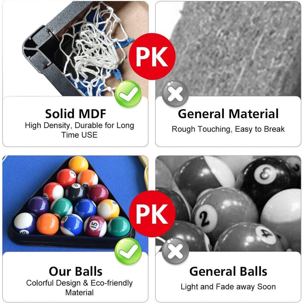 55Inch Multi Function 3 in 1 Combo Game Table, Folding Pool Table/Billiard