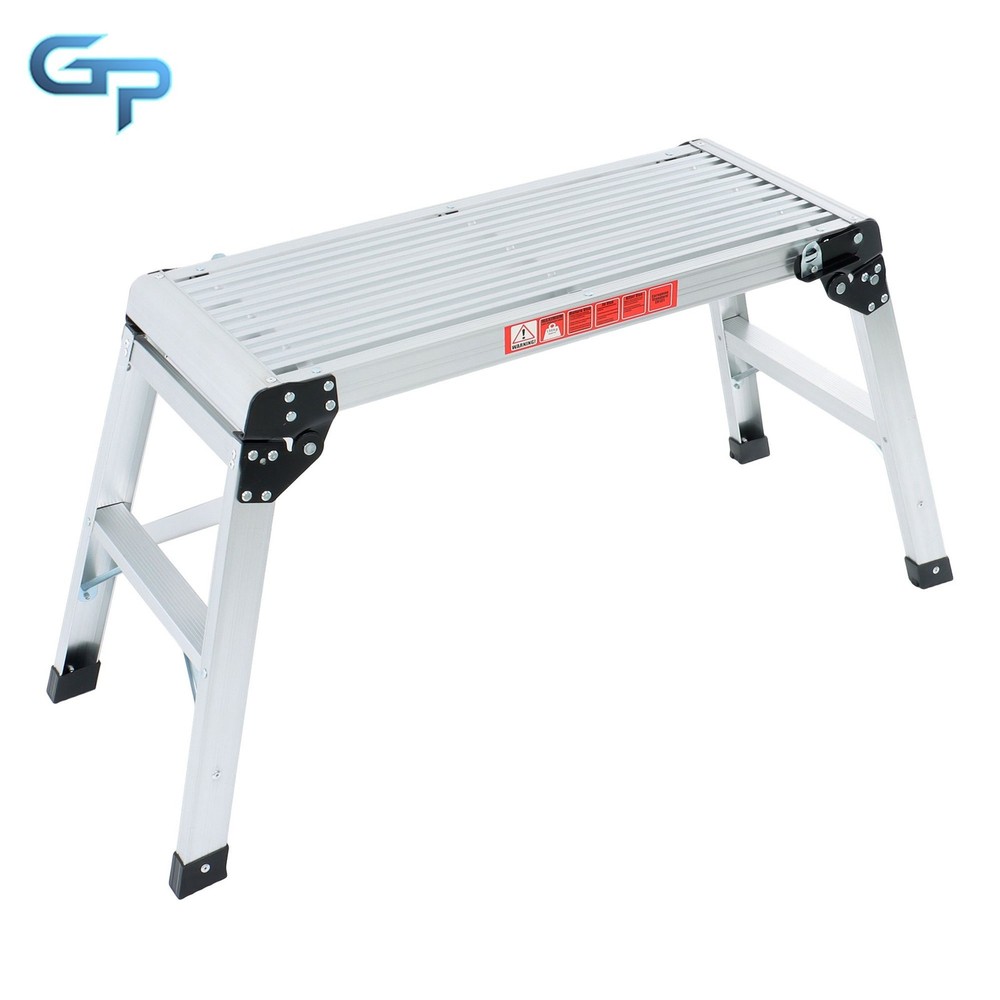 Aluminum Step Stool Non-slip Folding Work Platform 330LBS Drywall Ladder