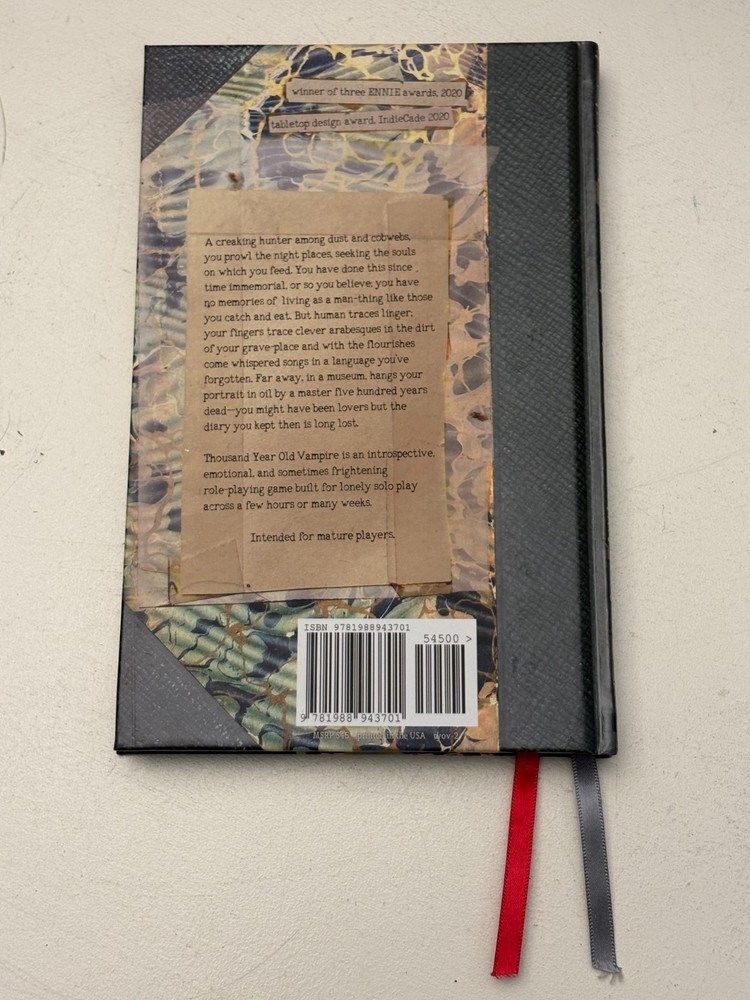 Thousand Year Old Vampire Roleplaying Game Book