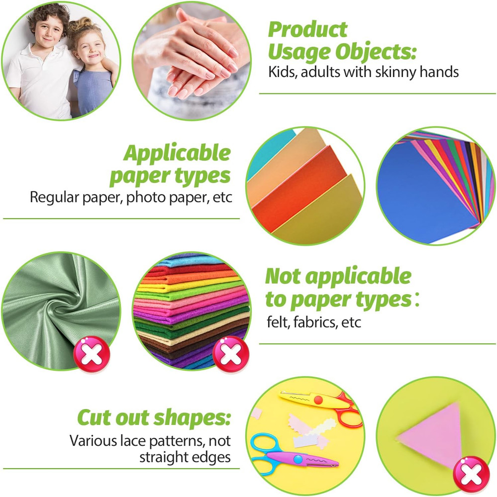 Decorative Zig Zag Craft Scissors, Kids Safety Design, 6 Pack
