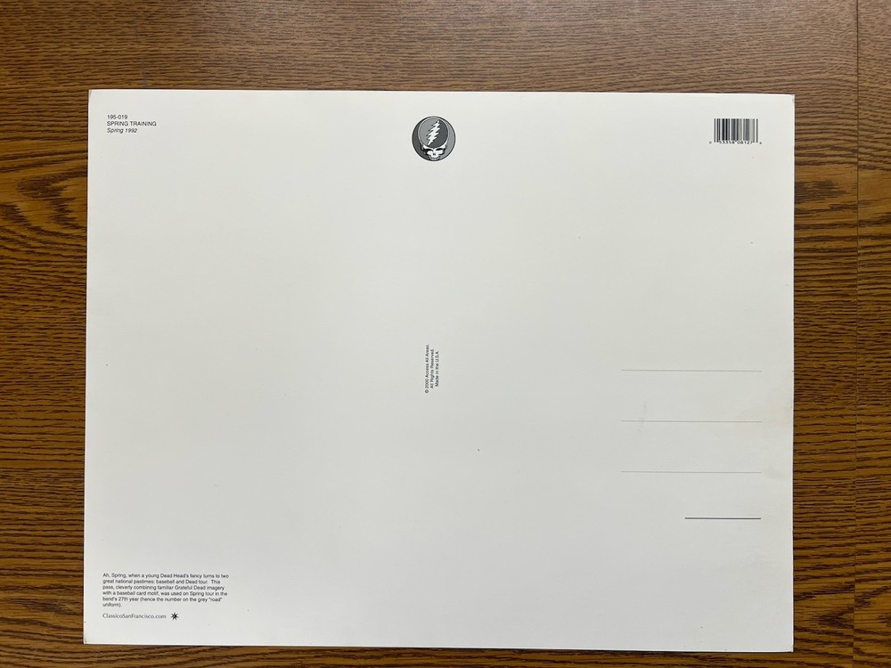 Greatful Dead Giant Postcards 1999 & 2000