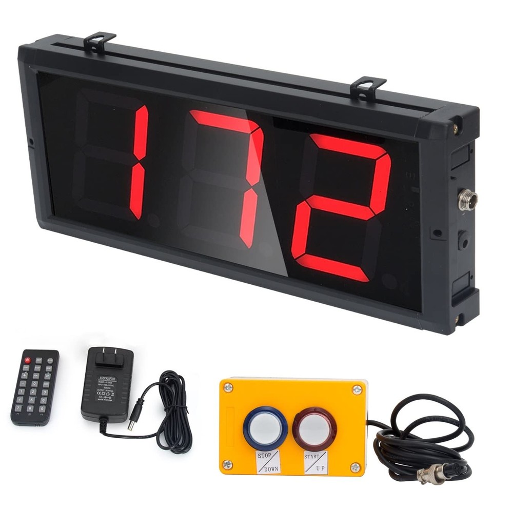 BTBSIGN LED Up/Down Counter with Switch Box & Remote Red 4'' LED Display (3Di...