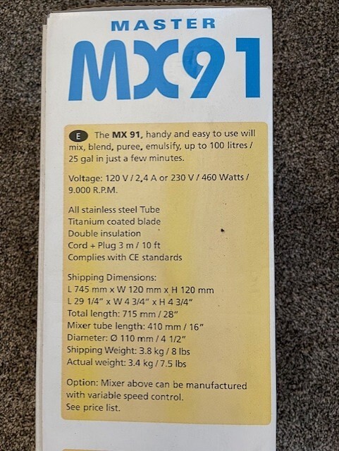 Dynamic MX91 Bermixer/handmixer