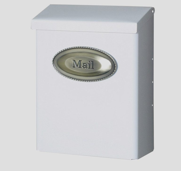 Gibraltar Designer Galvanized Steel WallMounted White Lockable Mailbox DVKW0000