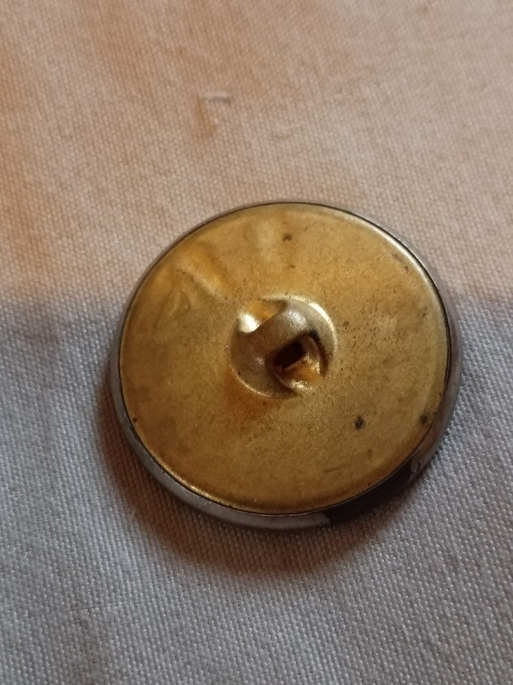Antique Ship Metal Picture Button.