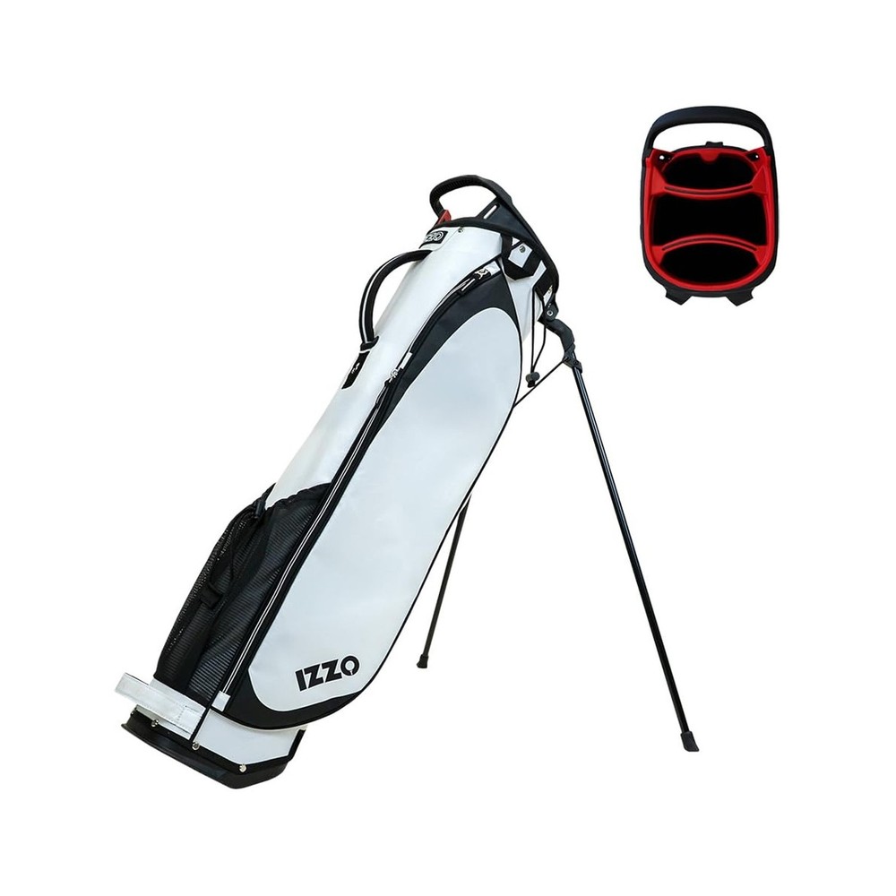 Izzo Quick 9 Golf Stand Bag White