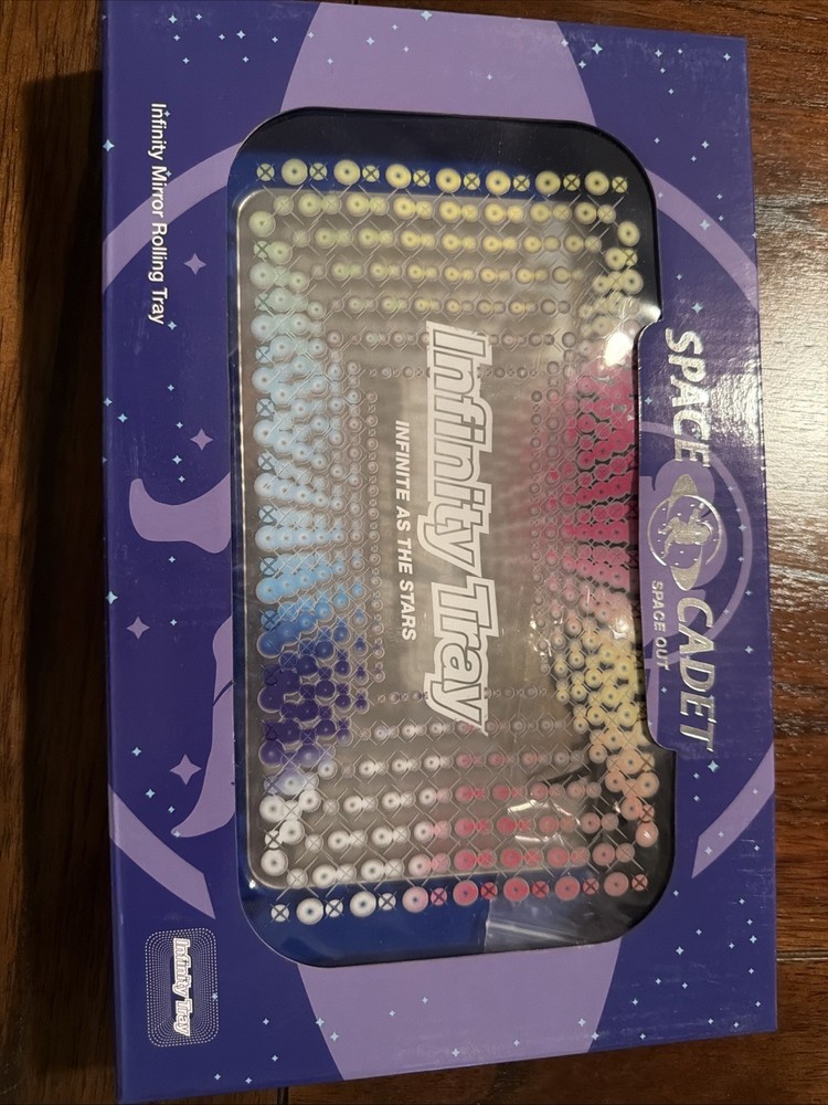 Infinity Mirror Rolling Tray Purple