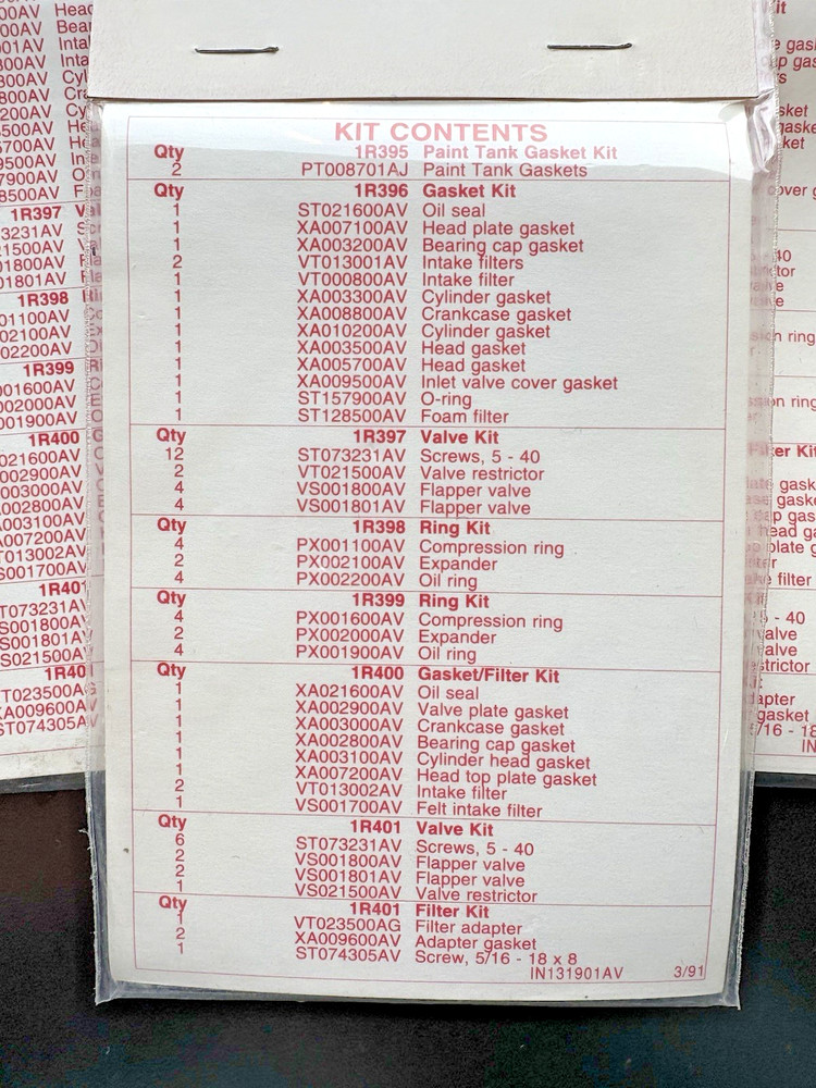 Speedaire Valve replacement kit 1R397