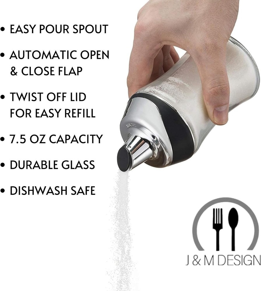 Multi-Functional 7.5oz Sugar Dispenser - Ideal for Coffee Bars and Baking Needs