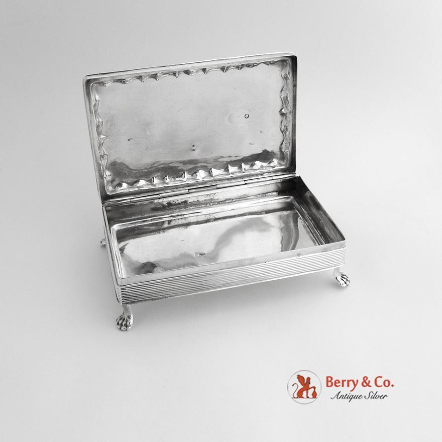 Antique Dutch Rectangular Box 833 Silver 1890