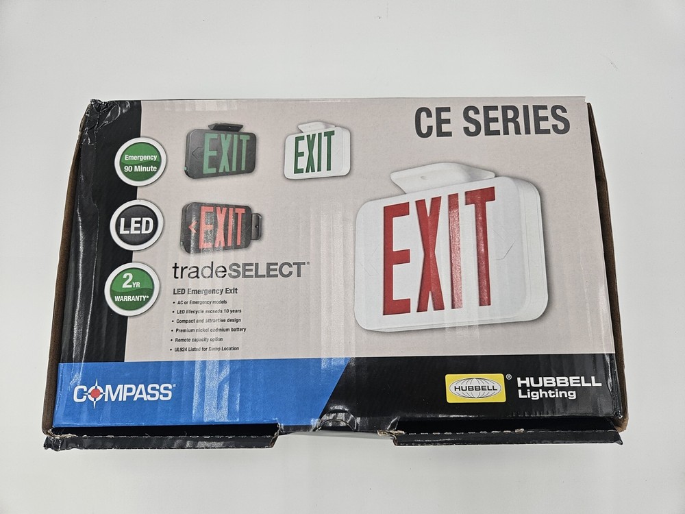 Hubbell Lighting CE Series LED Emergency Exit Light New