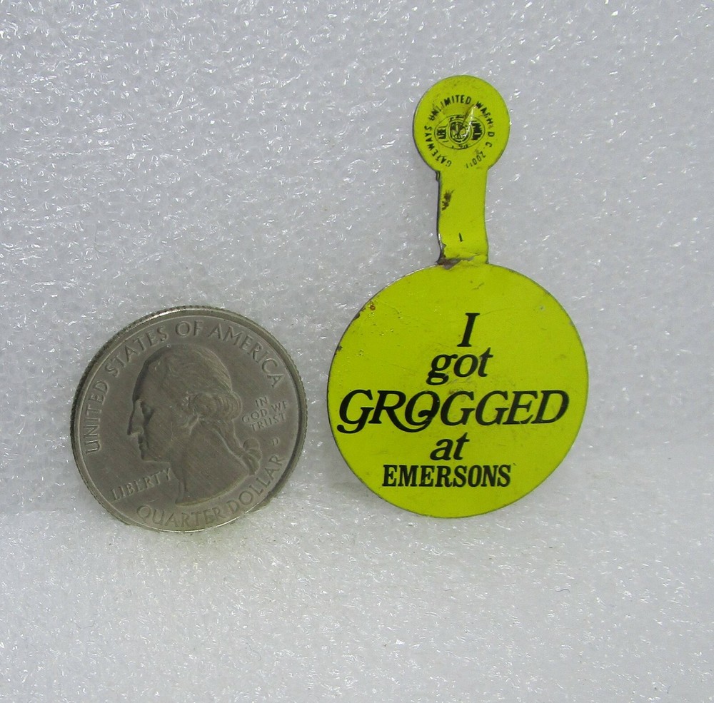 I Got Grogged At Emerson's Tab Button Pin